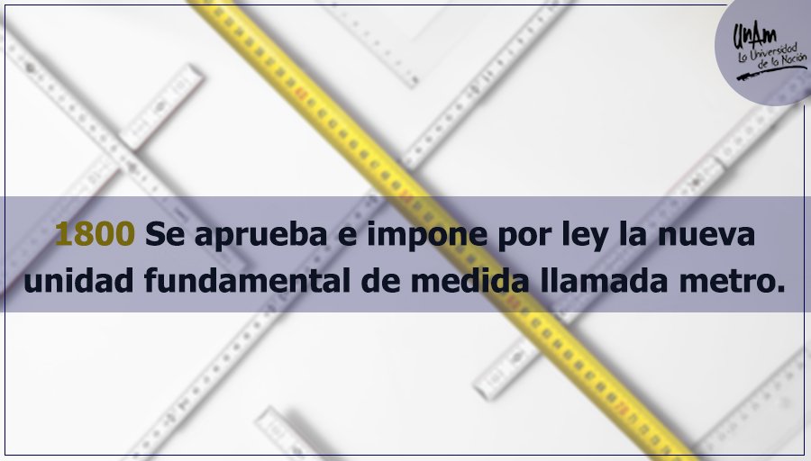 UNAM в Twitter: „#UnDíaComoHoy de 1800 se aprobó e impuso por ley el metro como la nueva unidad fundamental de medida. /qmCjB7kkEh“ / Twitter UNAM в Twitter: „#UnDíaComoHoy de 1800 se aprobó e impuso por ley el metro como la nueva unidad fundamental de medida. /qmCjB7kkEh“ / Twitter