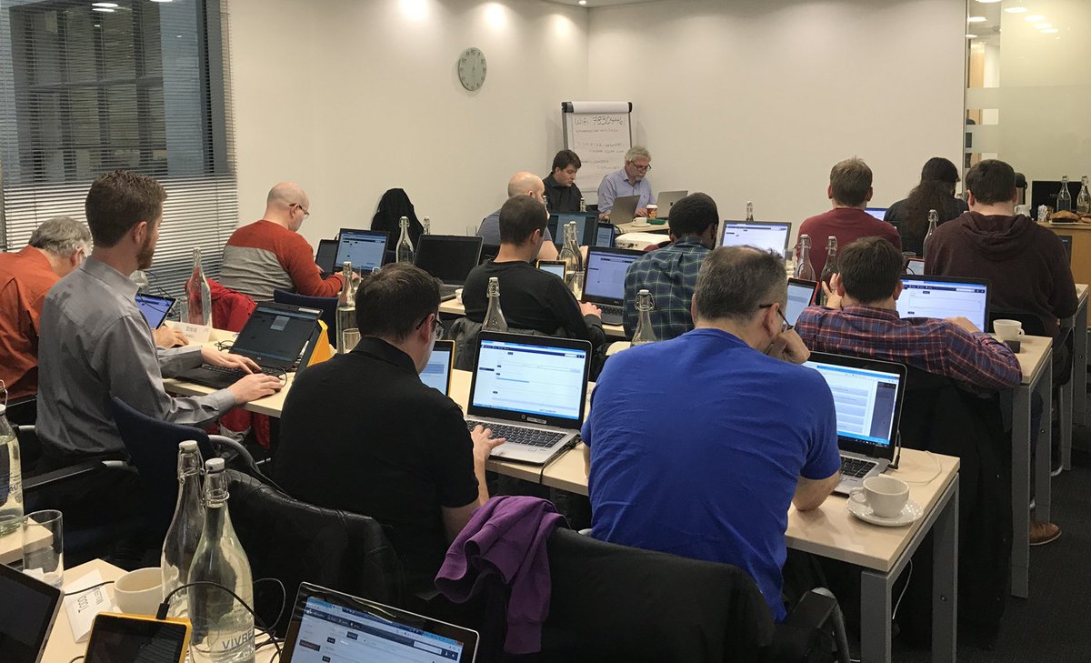 OCGTraining's tweet image. Today our trainers Hugh &amp;amp; Andi are in London, UK, again, teaching 26 students  Software IDM&apos;s Identity Panel developer course. #IdM #identitymanagement