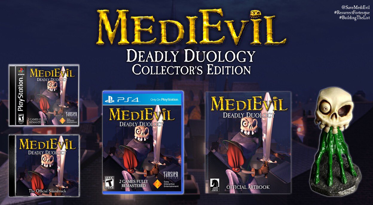 Resurrect Fortesque 💀 on Twitter: "Now it'd be a dream to see MediEvil and MediEvil II remade, if the Deadly Duology had Collector's Edition? Make it happen, #ResurrectFortesque #