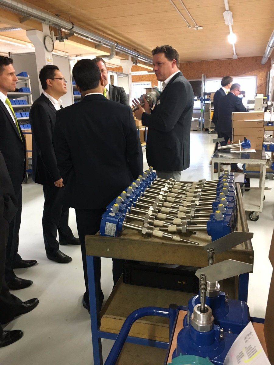 uwtuk's tweet image. Managers from worldwide UWT sales offices touring the uber efficient redesigned production line at UWT Head Office in Germany #engineering #levelcontrols