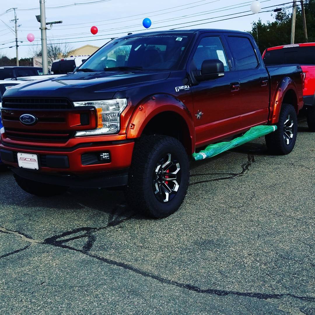 FordHyundaiNH's tweet photo. 2018 #Ford #BlackWidow has landed on our lot! Check out that paint job! #BlackWidowTrucks #FordTrucks #FordBlackWidow https://t.co/H2N13al1wG
