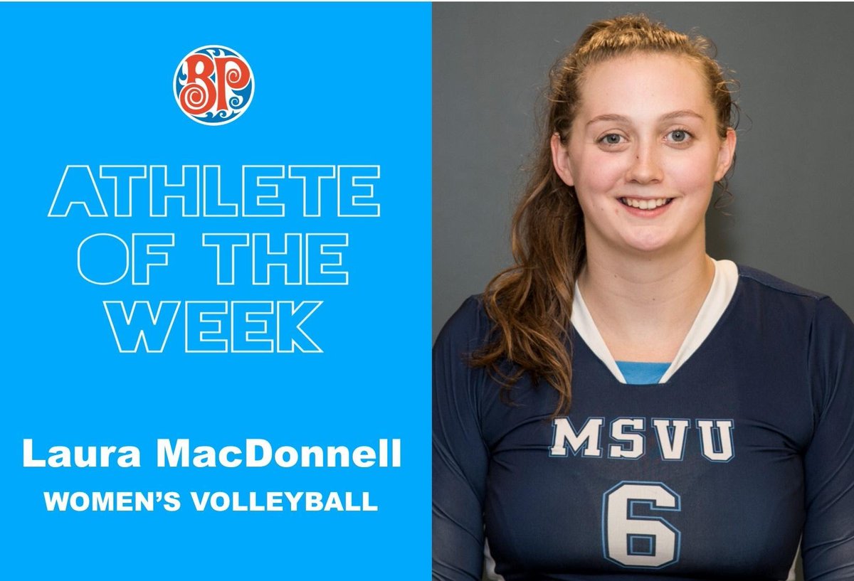 big congrats to Laura MacDonnell who was named MSVU <a href="/bostonpizza/">Boston Pizza</a> Athlete of the week AND <a href="/ACAA_AASC/">ACAA</a> Athlete of the week <a href="/MSVU_Halifax/">Mount Saint Vincent University</a>