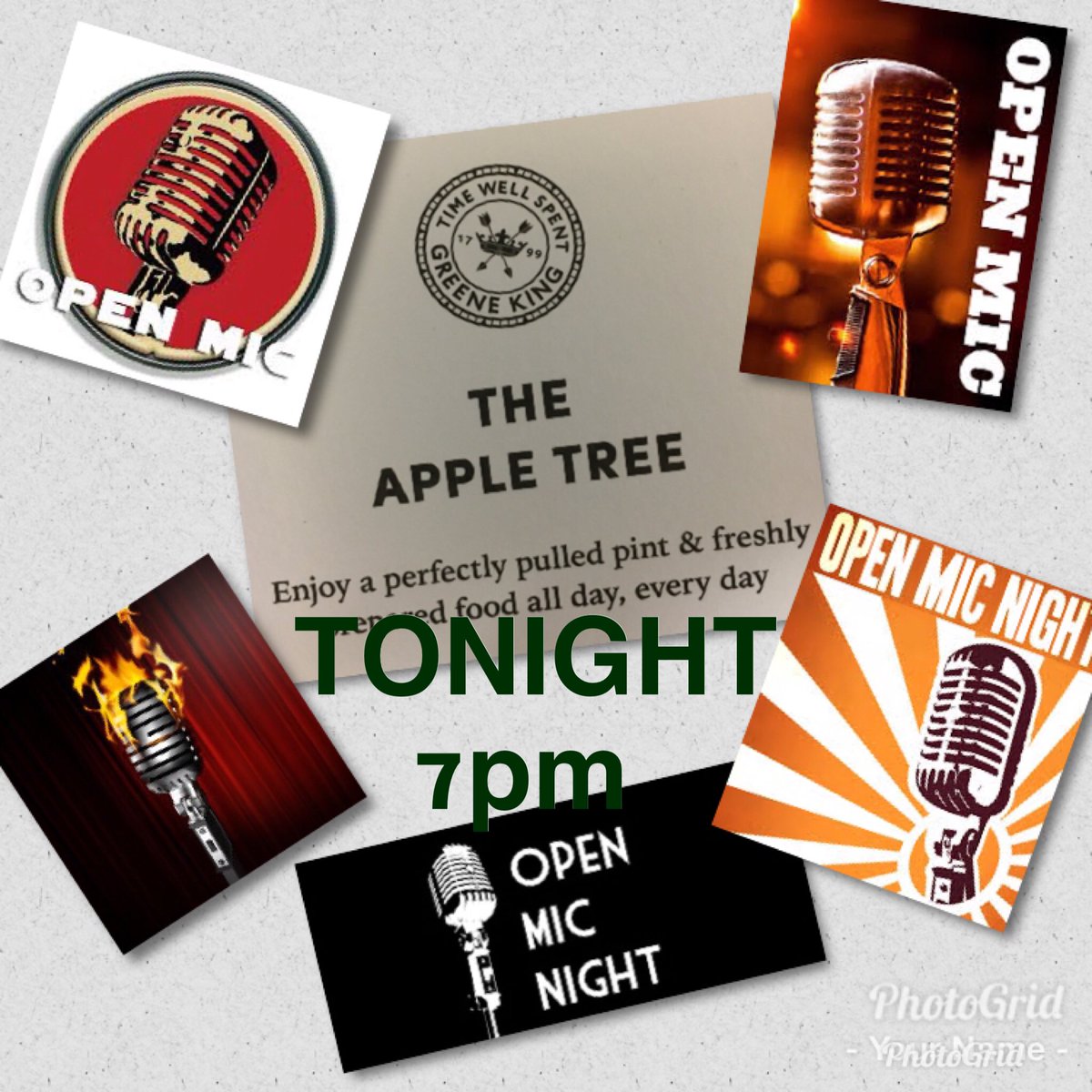 TheApp1eTree's tweet photo. Join us tonight for a #OpenMic at The #App1eTree at 7pm https://t.co/LSEykc1jay