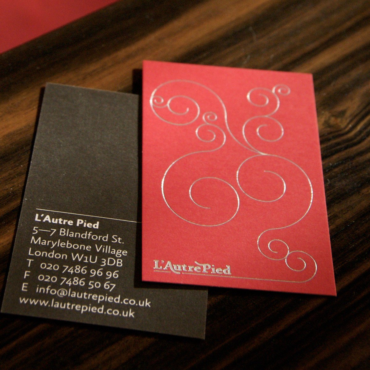 worldofwire's tweet photo. @LAutrePied Wire designed their identity 10 years ago and it stood the test of time. Great restaurant and sad to see it go but excited for their future @PiedaTerreUK another identity designed by Wire. 
#SmallBusiness #Freelance #design #branding #London https://t.co/W9Tnhnf0Us