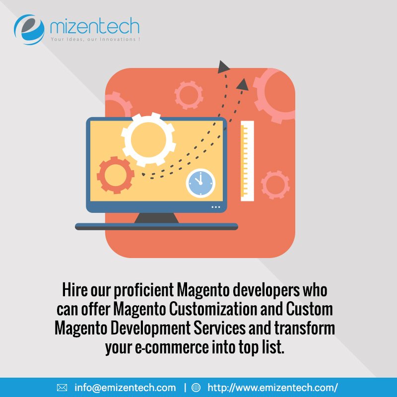 EmizenTech's tweet image. We offer custom #magentodevelopment services at a very cost effective price. 
To get into details click :goo.gl/pskucb
#Magento2Developers #Magento2DevelopmentCompany