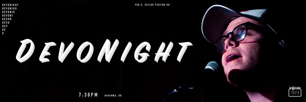 InfiniteFamous's tweet photo. #DevoNight is TONIGHT!!! Weโre back at it again after our Thanksgiving break off!
Come expecting BIG things!!!
#RHYTHMinMOTION #InfiniteYouth https://t.co/o2fBlnDWLC