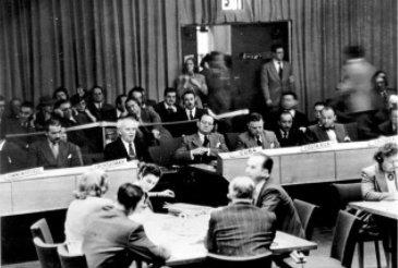 David Ben Gurion, #Israel's first Prime Minister at the UN Committee in NY. #UNVotesIsrael