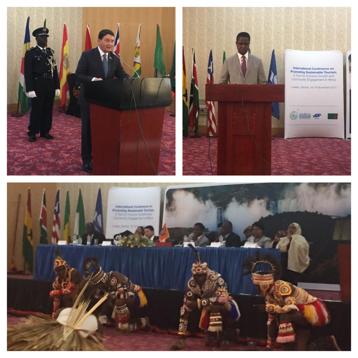 UNWTO's tweet photo. π°#UNWTORelease African #tourism leaders debate the role of the sector as a tool for inclusive growth and community engagement #UNWTO #IY2017 #Zambia #LusakaDeclaration βΆοΈhttps://t.co/T1wXhLUo3B https://t.co/xMBtbPSlwd