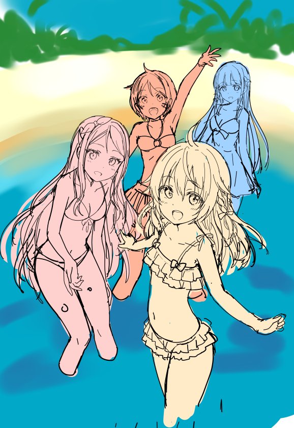 「#このタグを見た人はラフ画とその完成絵を見せる 」|フカヒレのイラスト
