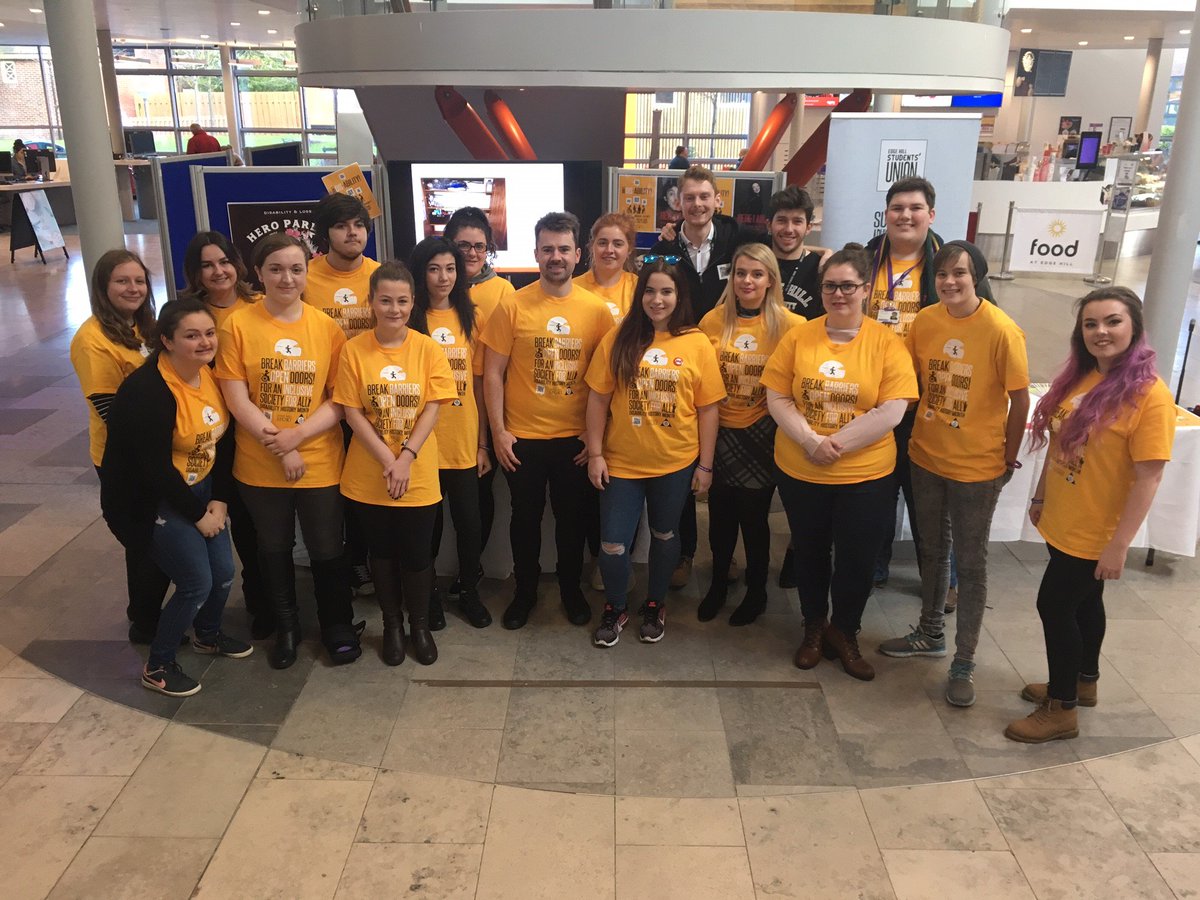 edgehillsu's tweet photo. Our fabulous Sign Language Society flashmobbed the HUB today with a stunning version of @christinaperri 's A Thousand Years as part of our Disability History Month campaign - take a look!!! #DHM2017 #Edgehill #SignLanguage https://t.co/5nij9f5VQp https://t.co/4vs9C5iW6w
