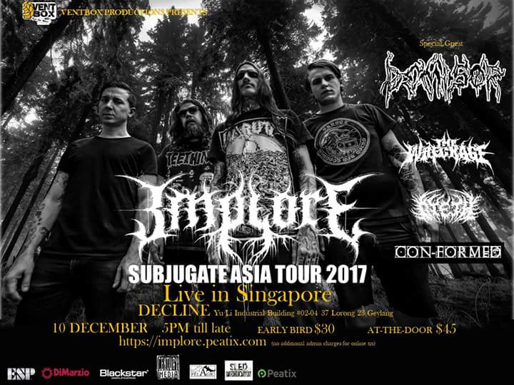 DemisorGrind's tweet photo. Seraphic Annihilation time this coming 10th December 2017 @ Decline... With #implore , #thewreckage , #dyeth , #conformed , #demisor ... Brought to you by the maniacs in #ventboxproductions https://t.co/mtmdKbJ0FE