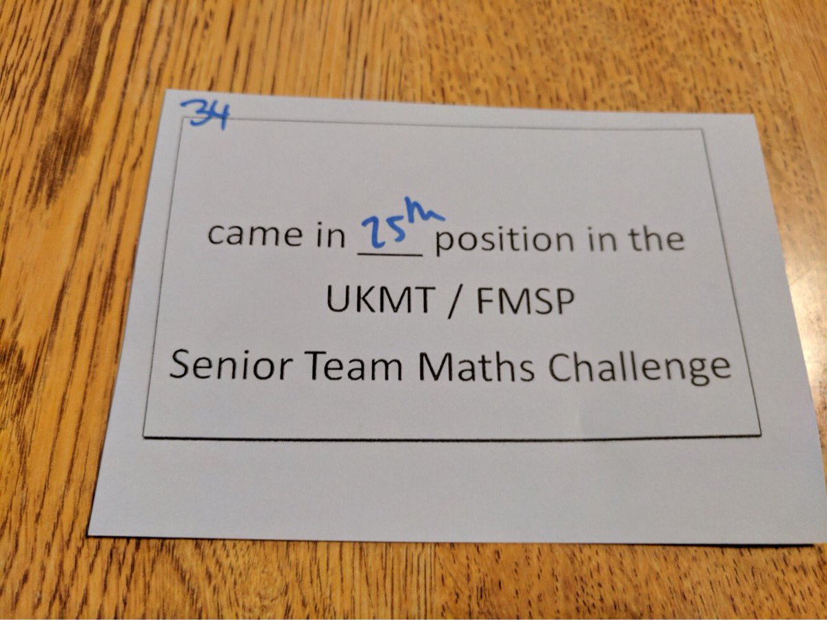 RodingValleyHS's tweet photo. Team #RVHS competing in the #SeniorTeamMathsChallenge @QMUL - great result out if 37 schools #Maths #MathsisFun https://t.co/ViCEXufhcO