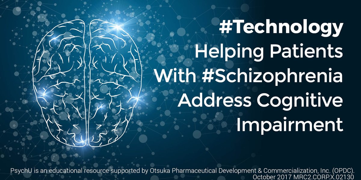 Can #Technology help patients with #Schizophrenia address cognitive impairment? Watch now on #PsychU ow.ly/8HvE30gB45h #MentalIllness