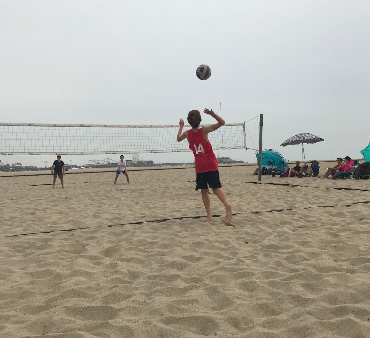 Sahqvb's tweet photo. Gavan Peterson with the serve at our last CBVA beach tournament! Gavan and his partner Jack went on to a 2nd place finish at their first ever tournament! Great work boys! https://t.co/4QsVQE9Ypk