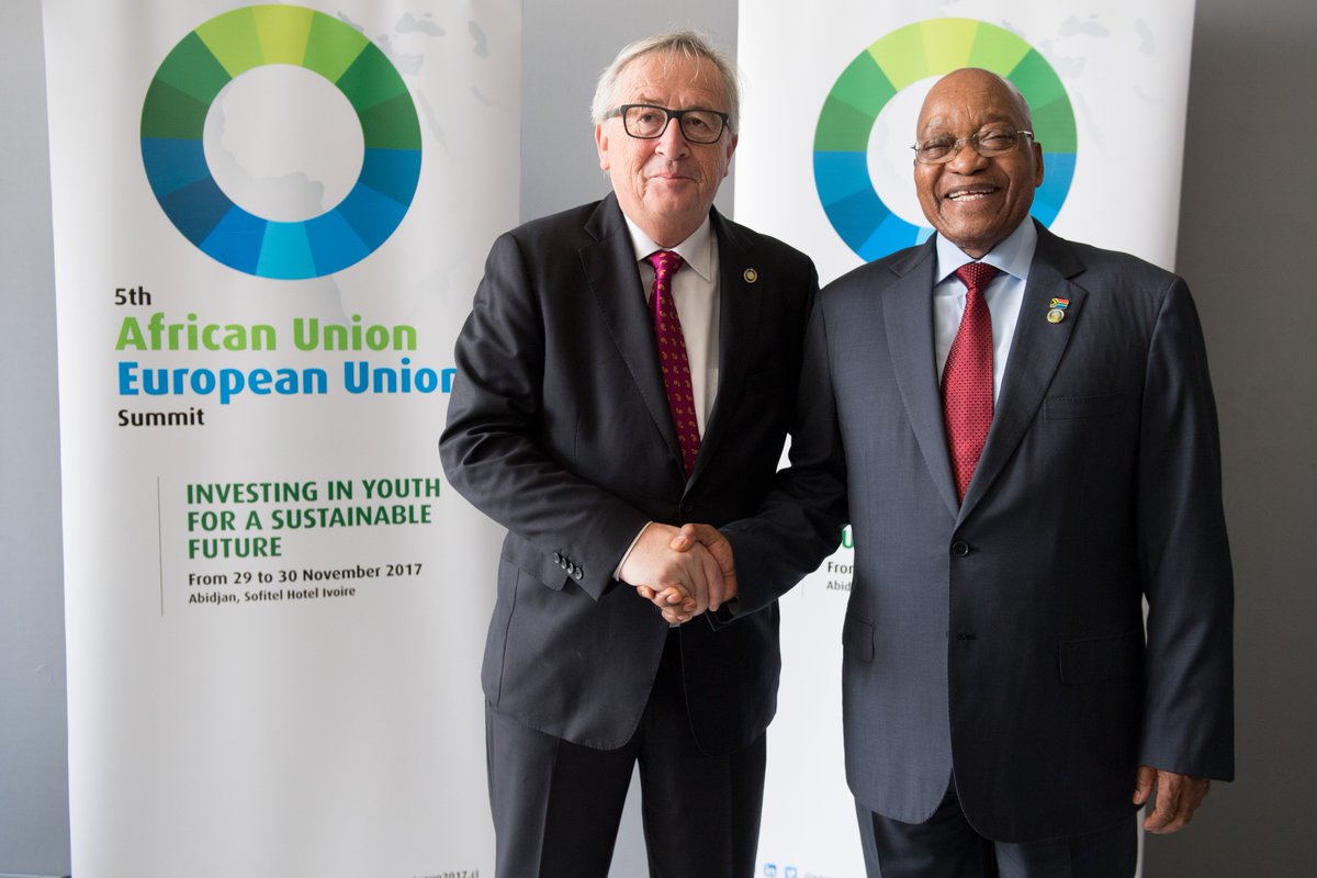 EU_Commission's tweet photo. What happens in Africa matters for Europe, and what happens in Europe matters for Africa. Our partnership is an investment in our shared future.

President @JunckerEU leads our delegation at the #EUAfrica Summit in Abidjan, Côte d'Ivoire. https://t.co/QeGe6JBjOk #AUEU https://t.co/WexYlARgfP
