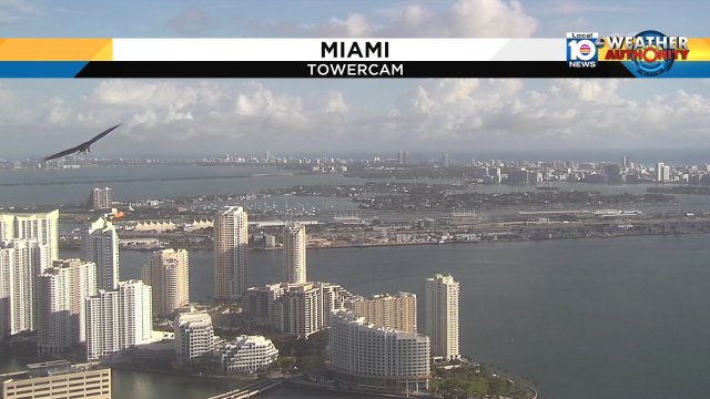 Looking great from our Miami tower cam. Showers still linger but the widespread storms have diminished. https://t.co/mQwuI5Hmee