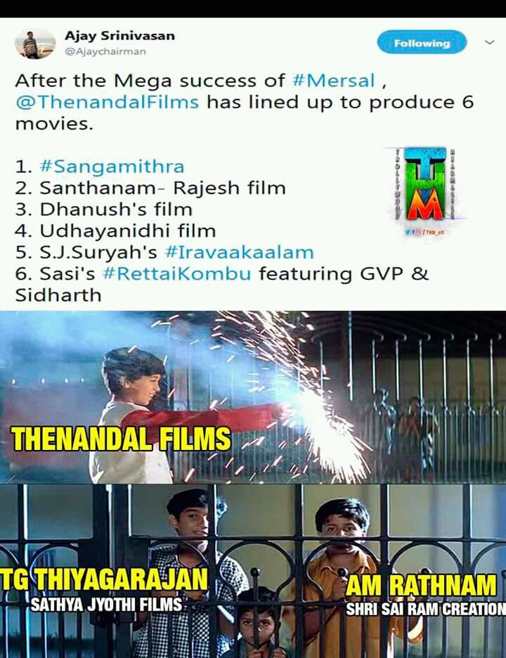 PiravinkumarVi1's tweet photo. மெர்சல் வெற்றி 6 படமாக மாறியது,
விவேகம் தோல்வி #தலைலதுண்டு ஆக மாறியது😂
#BlockbusterMersal #DisasterVivegam
#Kusuwasam #KusuFans https://t.co/ueM2kcQ6qv