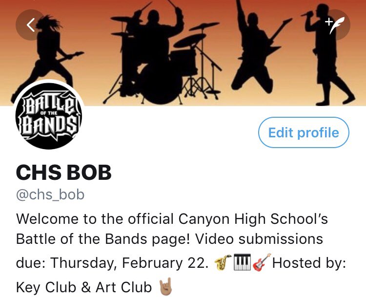 El_Blackwell's tweet photo. The musical talent search has begun! All folk, rock, pop, funk, country, jazz, r&amp;b, conjunto, etc. acts: get rehearsing! 🎵SPUD WEEK!🤘🏽@chs_bob @canyonhscougars https://t.co/ABwL5Avrlw