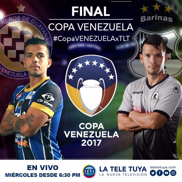 hturinese's tweet photo. HOY (6:30pm) los esperamos en la FINAL de la #COPAVENEZUELAxTLT: @ACCDMinerosdeG vs. @ZamoraFutbolC Por @LaTeleTuya ¡PAR TI DA ZO! 🇻🇪⚽️🔥 https://t.co/oLozZzny25