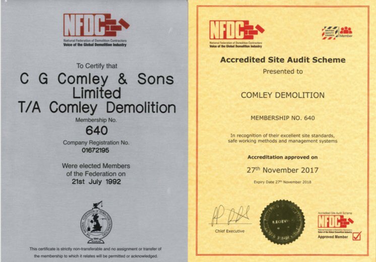 Our accreditation received today marks our 25th consecutive year as proud @NFDCglobal members. #demolition #raisingstandards here’s to the next 25 🎉🎊🎉