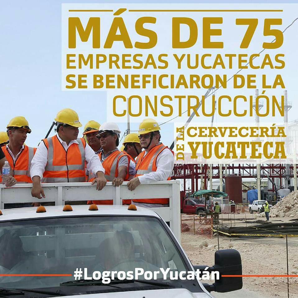 JorgeEsquivelM's tweet photo. Rolando Zapata Bello cumple con su palabra y compromiso con la Industria Yucateca. Hoy se inaugura la Cervecería Yucateca. Enhorabuena https://t.co/hIGLIPIeE5