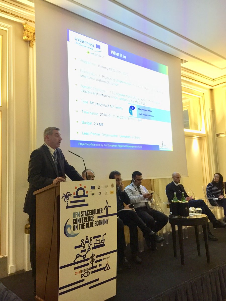 maestrale_MED's tweet image. Prof. Bastianoni from @unisiena presenting our project at the #UfM4blueeconomy addressing Mason topics on #&quot;bluegrowth #networking #pilotprojects #MEDarea