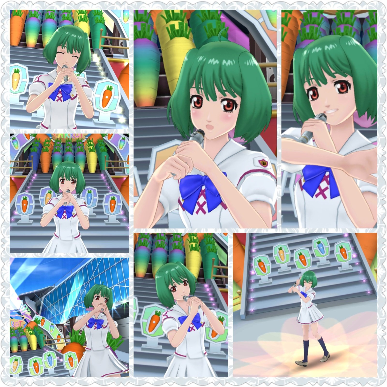 ばしみけ Pちゃん ランカちゃんのスクショ ちなみに かなりネタに走った曲も採用されているのが 歌マクロスの面白いところw アニメ中のcmソング テーマソングみたいなもので 実際のプレイ時間も短い曲があるw 人参ですよ 七色ですよ 爆 ホント
