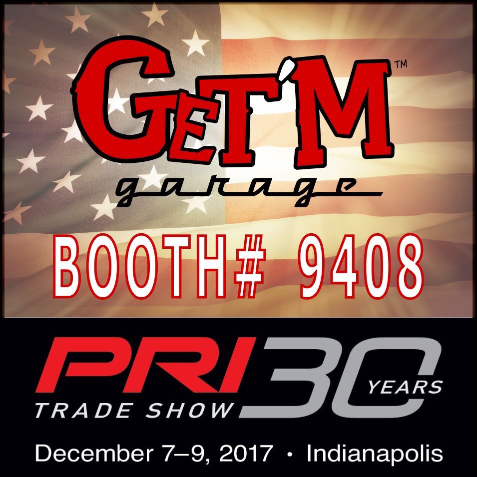GETMperformance's tweet photo. Counting the days until the #PRI2017 Show! Be sure to stop by the GET'M Garage Booth (#9408) and check out all our latest products. Located near the PRI Simulator Challenge, Daddy Dave Racing and Brian Tooley Racing. #GoGETM https://t.co/AW4zDC61DH