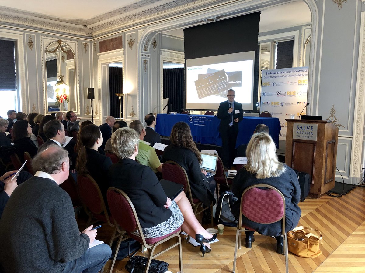 PellCenter's tweet photo. Today’s @riic_ri conference keynote speaker @Simantovronen,
CTO of IBM AlphaZone Accelerator, is here from #Israel to talk all things #Blockchain #bitcoin &amp; #cryptocurrency https://t.co/QFXluNIoOe