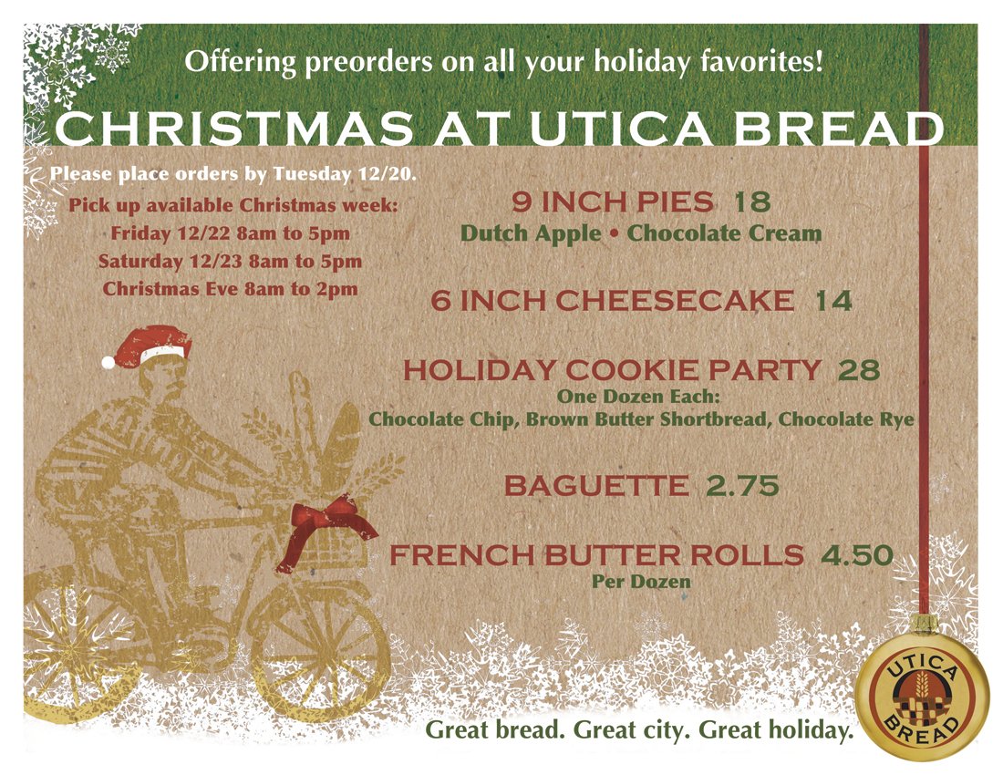 uticabread's tweet image. CHRISTMAS AT UTICA BREAD!