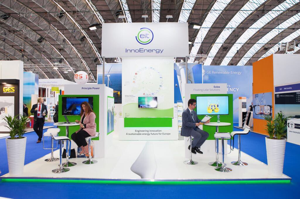 LiaMariaBL's tweet photo. #WindEurope2017 @InnoEnergyEU booth. Come and visit us at booth 1A4O. https://t.co/vBqO6xa88A
