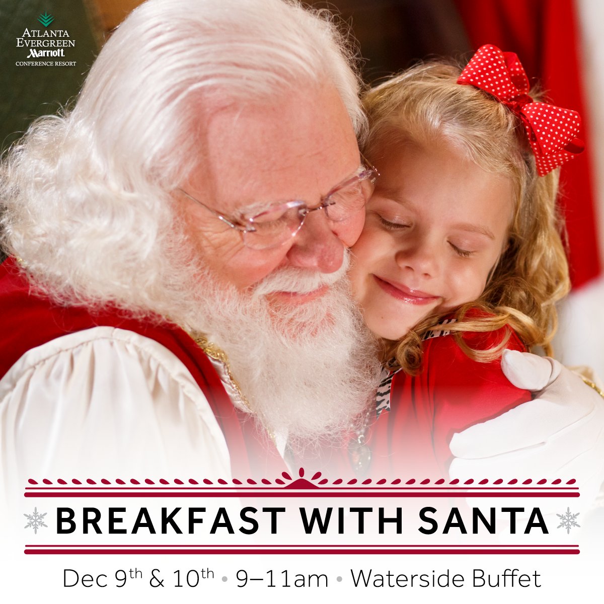 EgreenMarriott's tweet photo. Join us as we bring a holiday tradition to life! Enjoy breakfast with Santa Dec 9th and 10th during our The Waterside Buffet. https://t.co/TGVl82R8cr