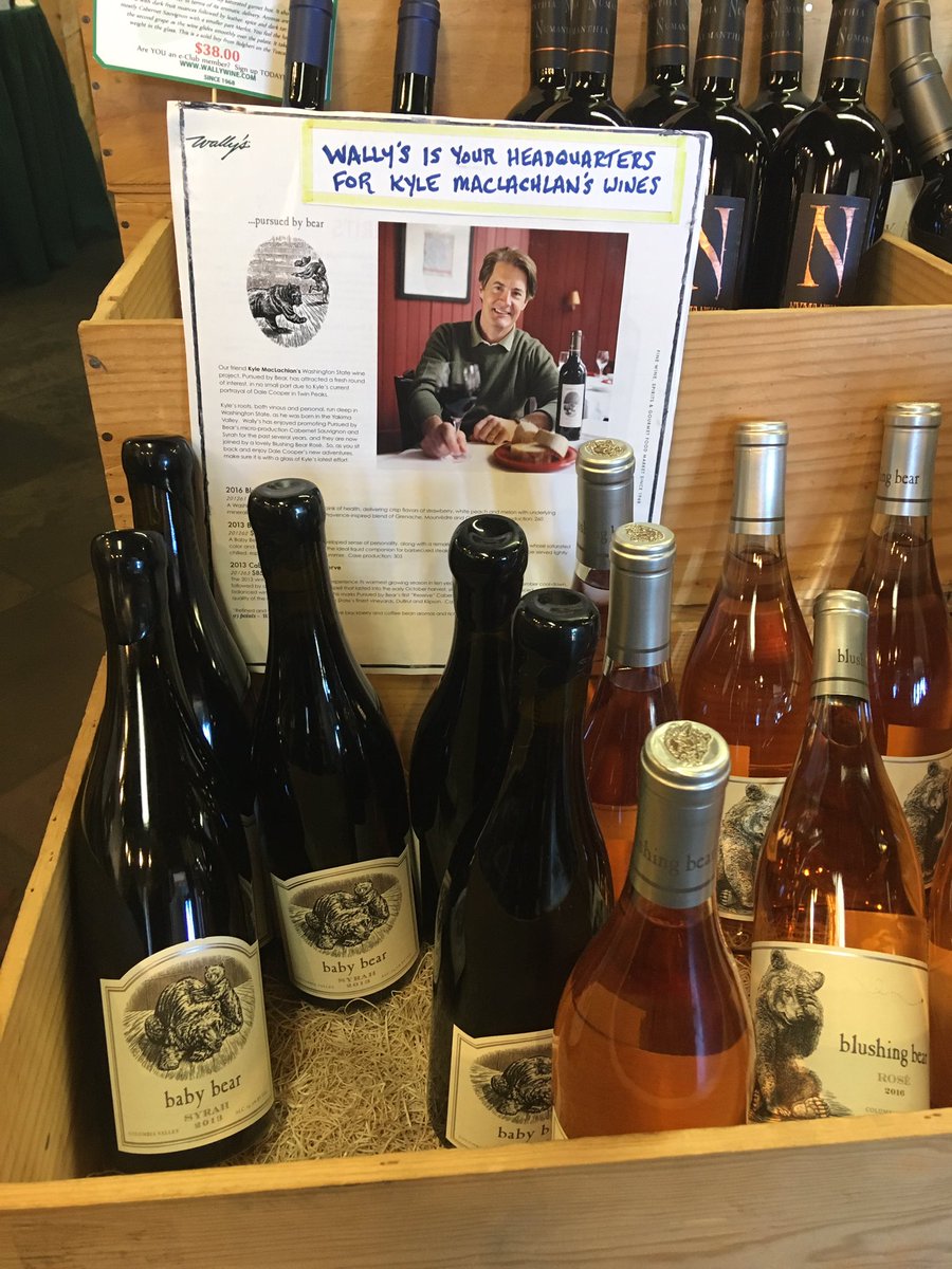 Kyle_MacLachlan's tweet image. Wally’s in LA is indeed a cozy cave for the Bear…we also have a new den online. Check out our website pursuedbybearwine.com #WineWednesday