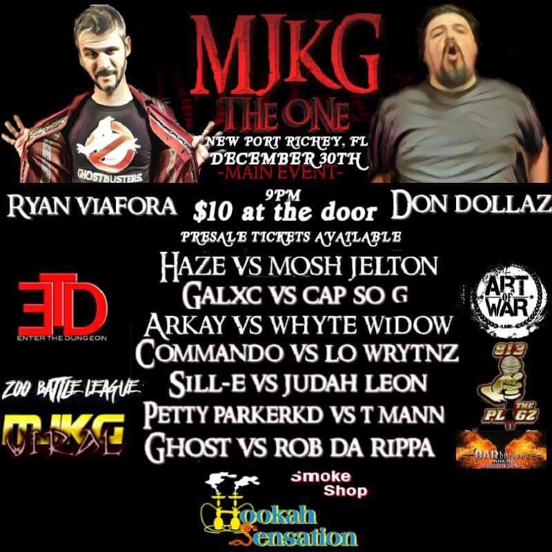 arkaythegod's tweet photo. My last battle of the war is coming up! December 30th in New Port Richey at #mjkgviral, ARKAY VS WHYTE WIDOW tickets are $10 at the door! Come out and support! #immortal #mjkg #etd #enterthedungeon https://t.co/sCTlguRfxf