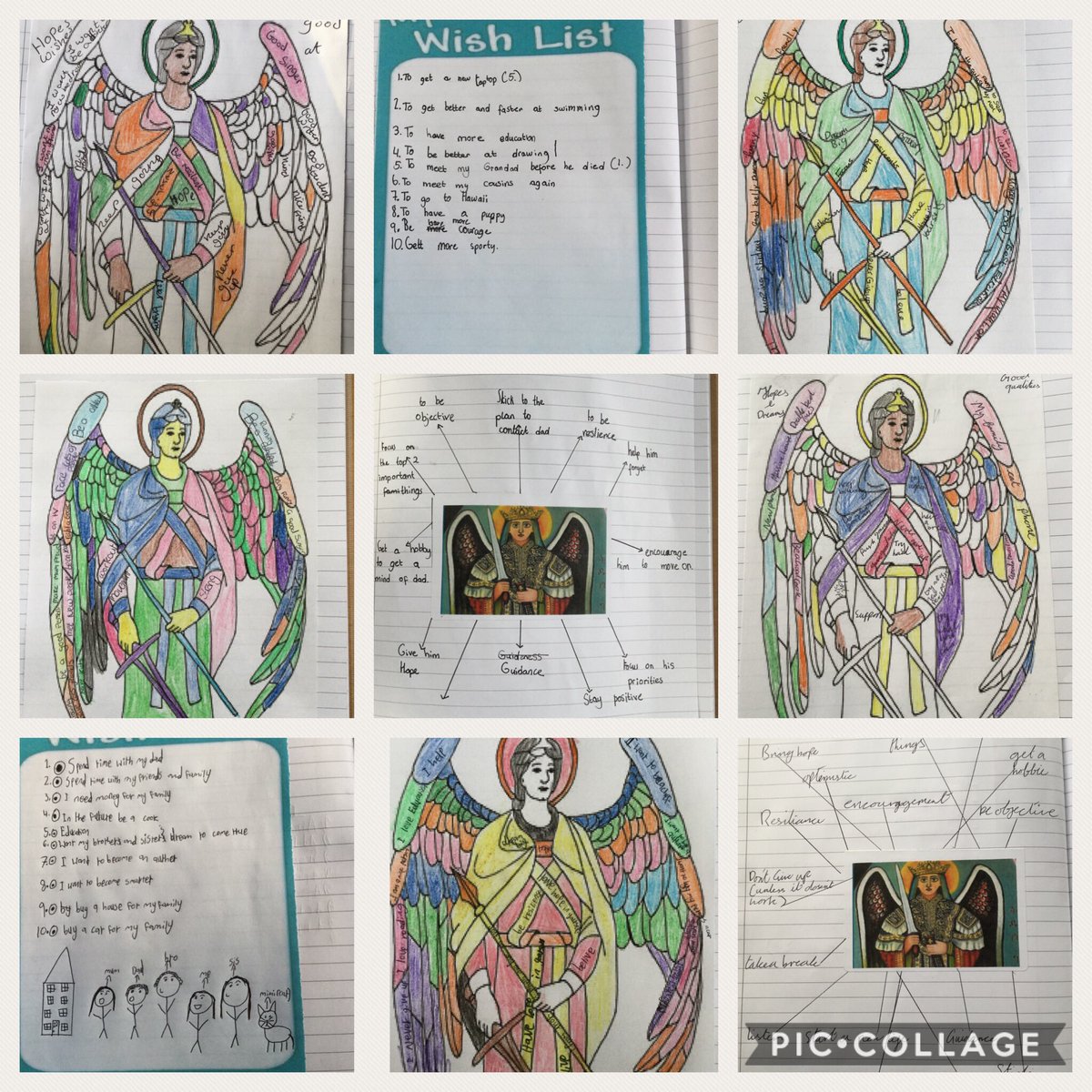 ksteckova7's tweet photo. 5B’s Hopes and Dreams - they made their own patron Saints with their wishes and ideas of how to achieve them , just like the St Gabriel that Jo gave Dan! #Aboycalledhope #Writingweeks #resilience #NWFed https://t.co/QtKnEsXi2o
