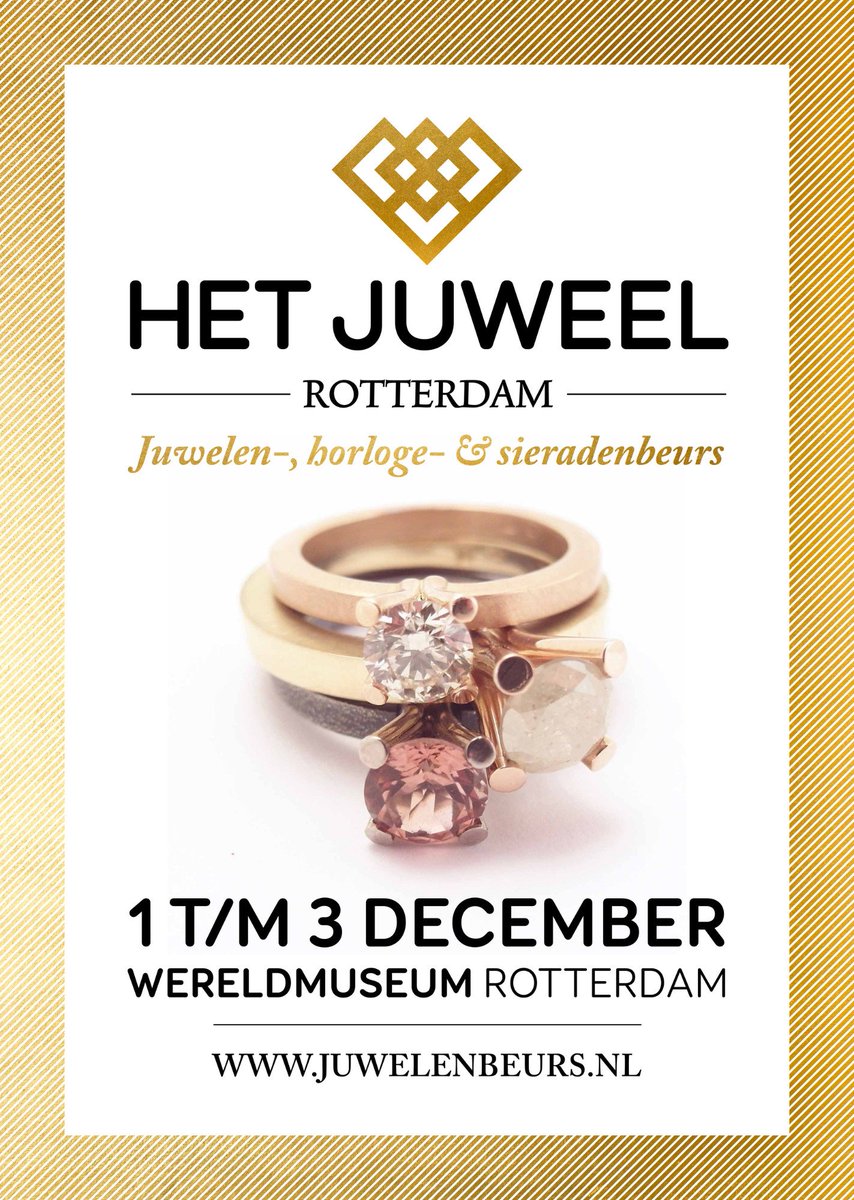 Sculptures_NOW's tweet photo. Dit weekend in het Wereldmuseum: Het Juweel Rotterdam. Te bezoeken 1 t/m 3 december van 11.00 tot 19.00 uur. Alleen vandaag en morgen nog kaarten met korting te koop via https://t.co/9mhrqQjQko #HetJuweel #rotterdam #wereldmuseum #juwelen #horloges #sieraden #juwelenbeurs #juweel https://t.co/U42gwb2Nne