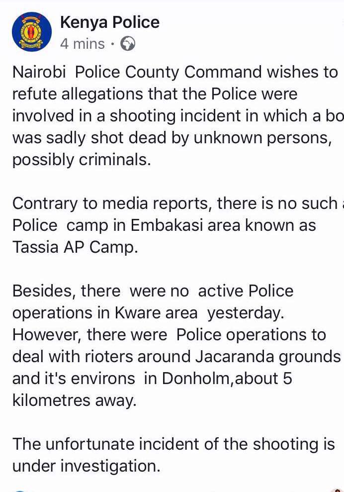 Kenya Police Service tweet media