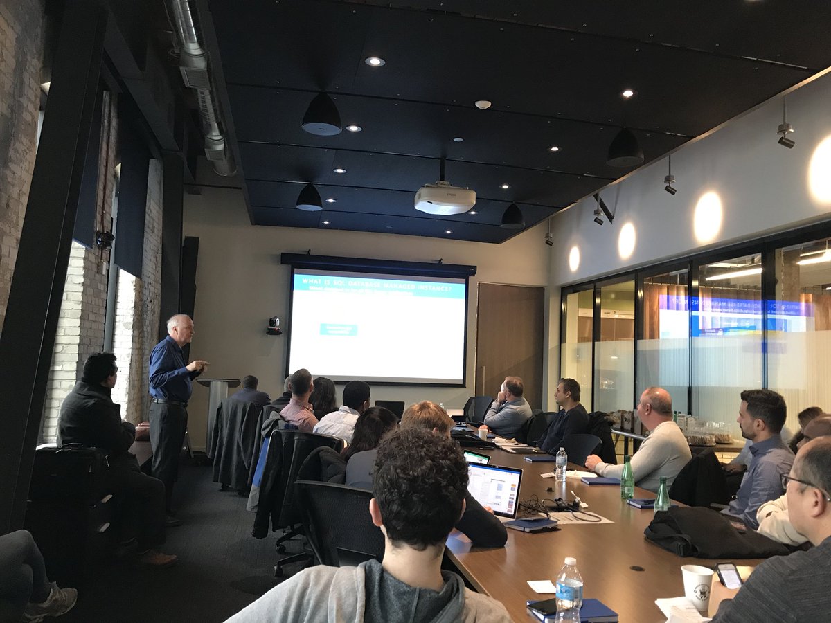 SBaruss's tweet photo. Watching @Steve_TSQL present #SQL2017 at @Softchoice Data Platform workshop today in #YYZ. Awesome content on managed instances, data analytics, and hybrid big data scenarios. https://t.co/RKLeK1xDYN