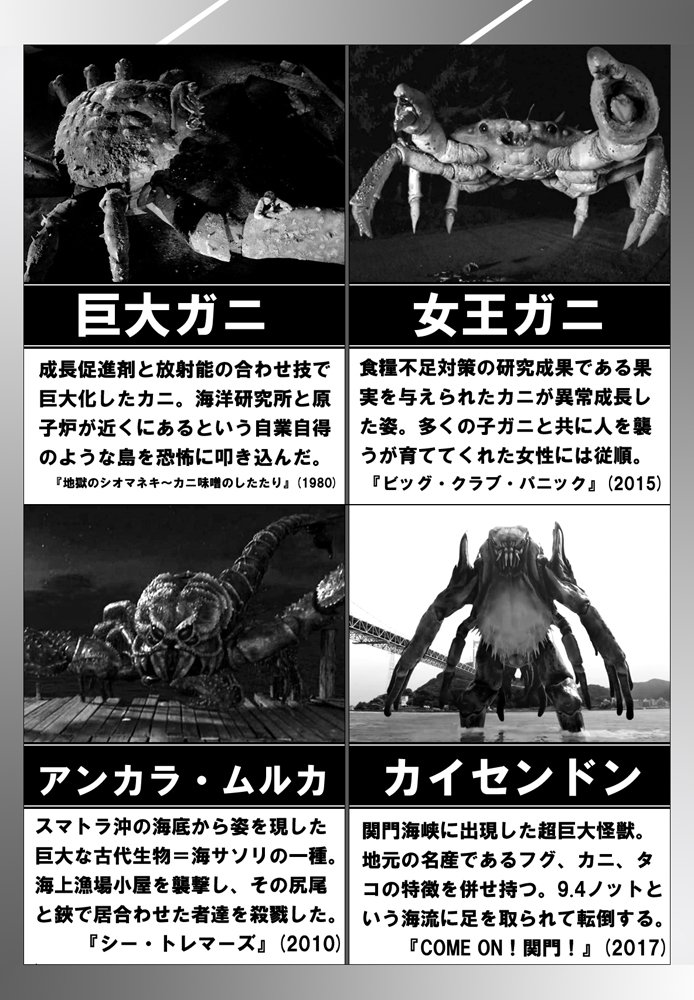 Topx Ar Twitter 私家版怪人怪獣大百科 カニ 海産物 系 ハエ系