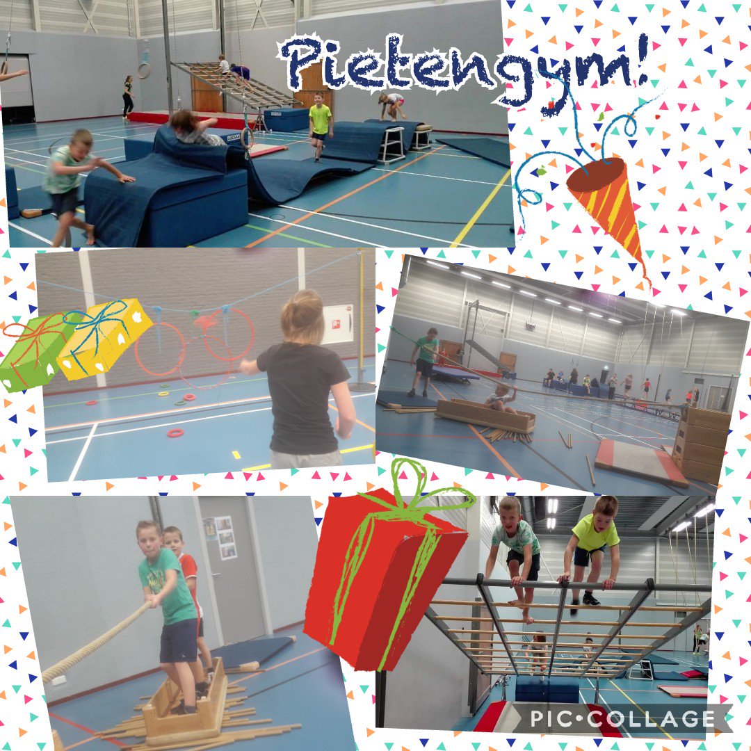 Pietengym was een feestje! De leerlingen van 't Möllenveld en Barlo hebben geklommen over de daken en alle pakjes in de schoorstenen gegooid!