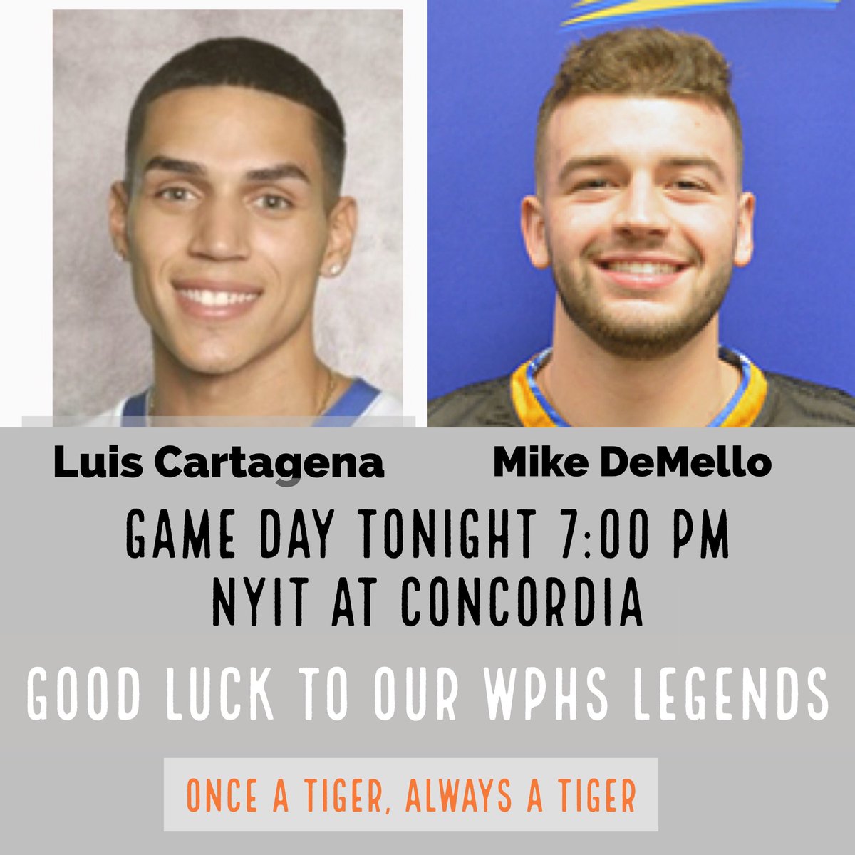 CoachSMayfield's tweet photo. Looking forward to watching our guys @lillouu22 and @mikedemello1 tonight. #WPALLDAY https://t.co/UTkmeqAV5q