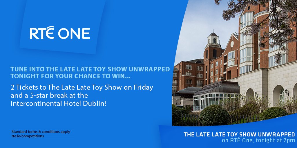 RTEOne's tweet image. Look! 2 #Toyshow tickets up for grabs on #thelatelatetoyshowunwrapped tonight #RTEONE at 7pm... !!