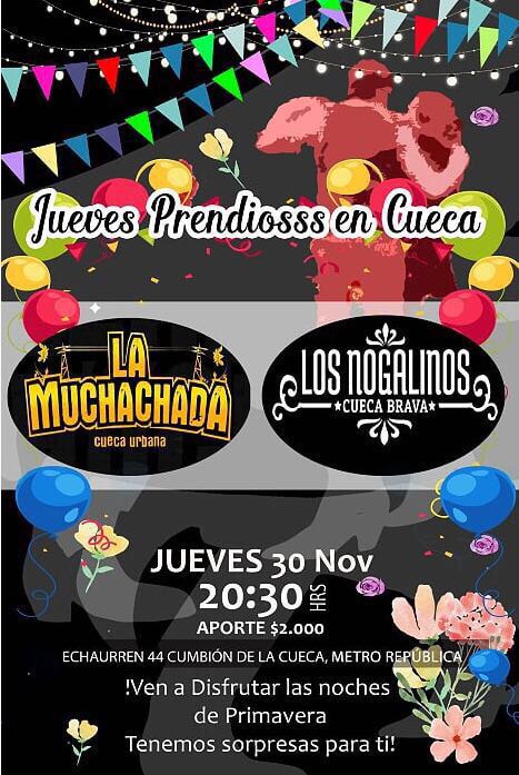 muchachadacueca's tweet photo. #UnGranAmigoTeDice Vamohh a bailar cueca Mañana #Jueves con la @muchachadacueca y los @los_nogalinos_2
Nos vemos mañana pue!!! zapatiando fuerte en #Echaurren44 https://t.co/5LYKI2icZ8