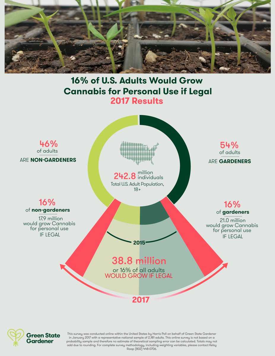 VTCannabisNews's tweet photo. Let’s Grow Our Own:  A new survey suggests Americans increasingly want to try growing marijuana at home https://t.co/0eHu3WghZK @greenstategrdnr #vt #btv #cannabis #marijuana #growyourown #Homegrown #cultivation #MMJ #MedicalMarijuana #hemp #CBD #cannabidiol https://t.co/YSA9uxGmOD