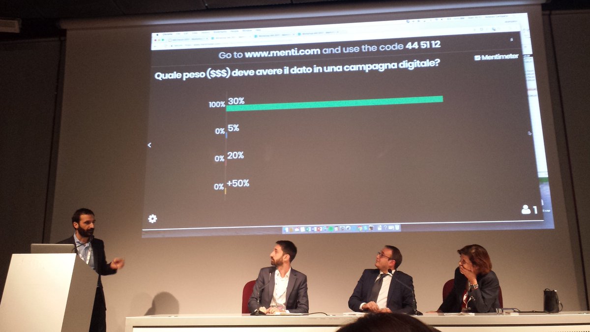 LucaMina_'s tweet photo. In compagnia di @Beintoo, Il "prima" e il "dopo" di un ultimo sondaggio live per la platea, al fine di rivelare quanto sia importante la consapevolezza dell'utente nel fornire i suoi dai.
#iabforum @IABItalia https://t.co/zpHSIw5y36