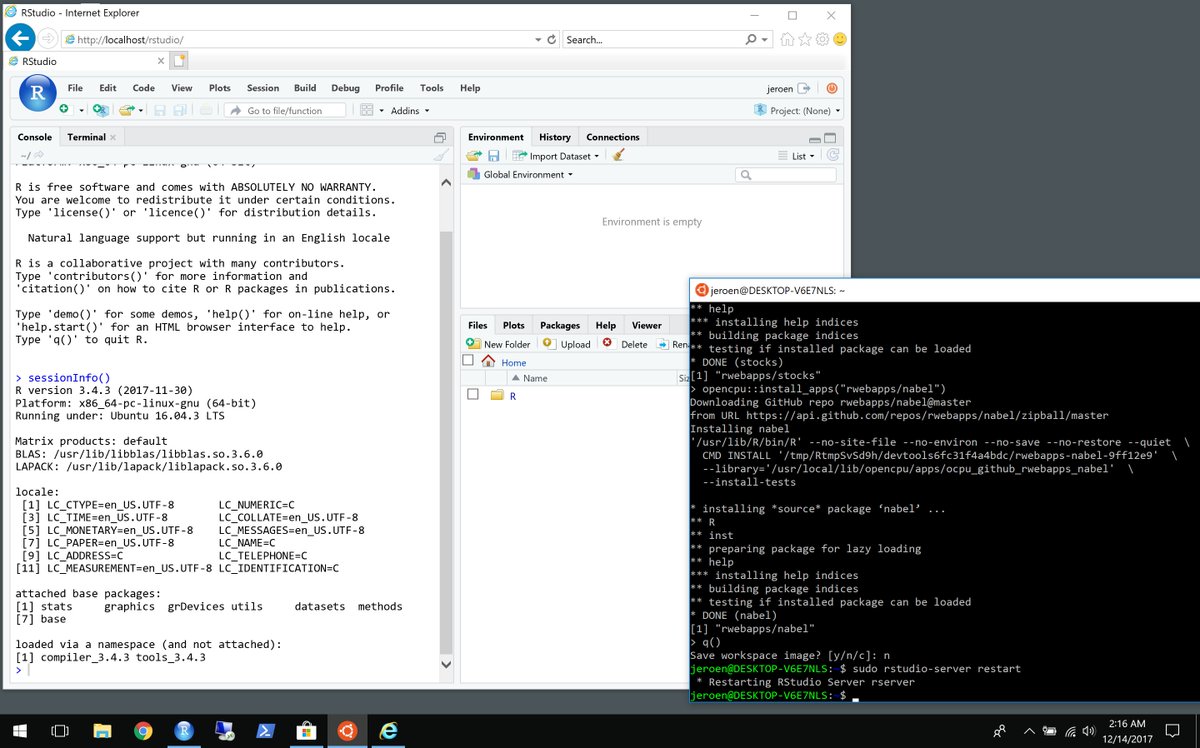install r studio on ubuntu server