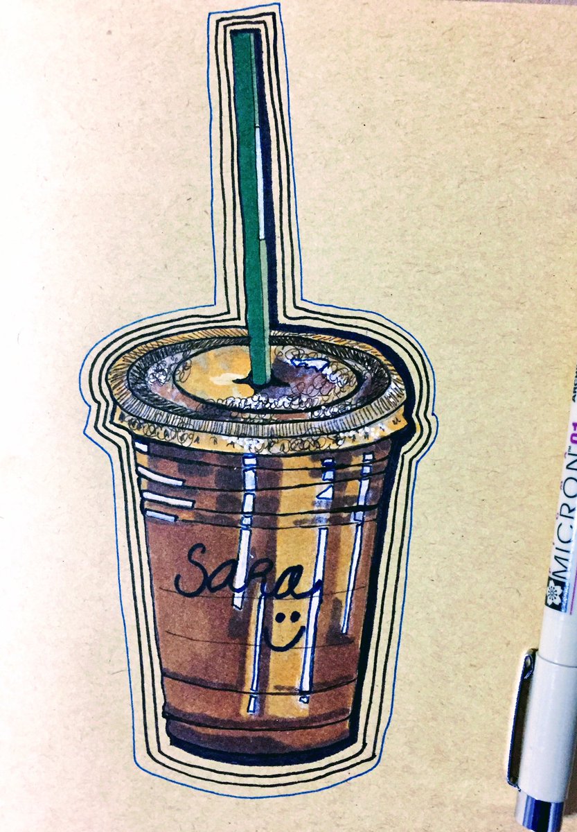 PeeGadget's tweet photo. Grande black tea lemonade light ice. @StarbucksCanada #sketchbookskool #drink #sbsAdrawingAday #dec13 https://t.co/Yf4aH8NbSu