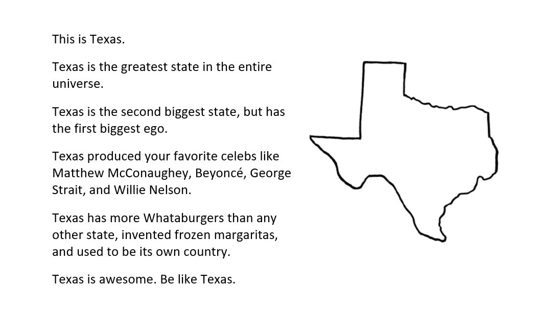 Be awesome, just like Texas.