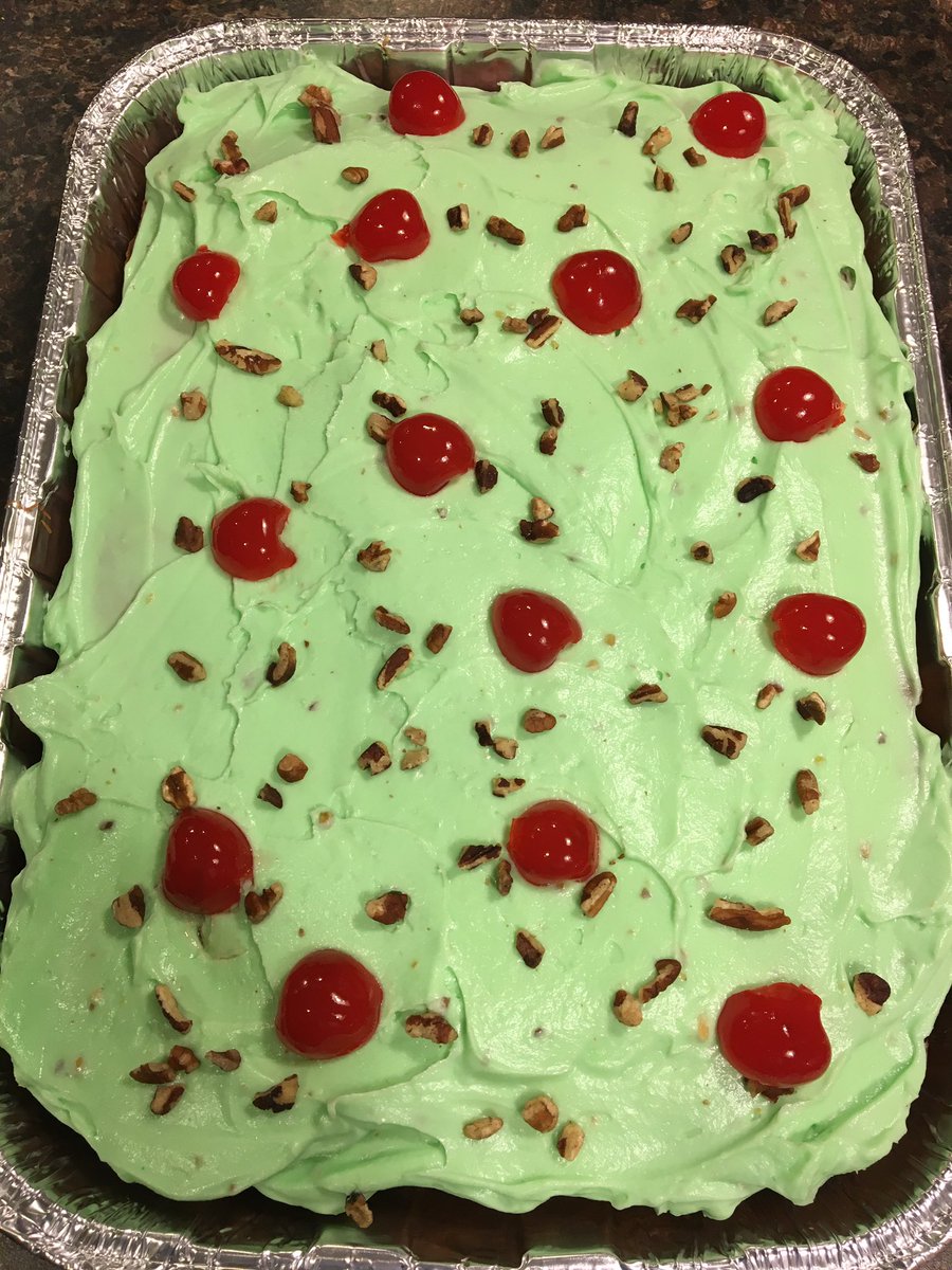 Watergate Cake made with love for my Grandview faculty/staff family!  Hope you enjoy tomorrow 😁