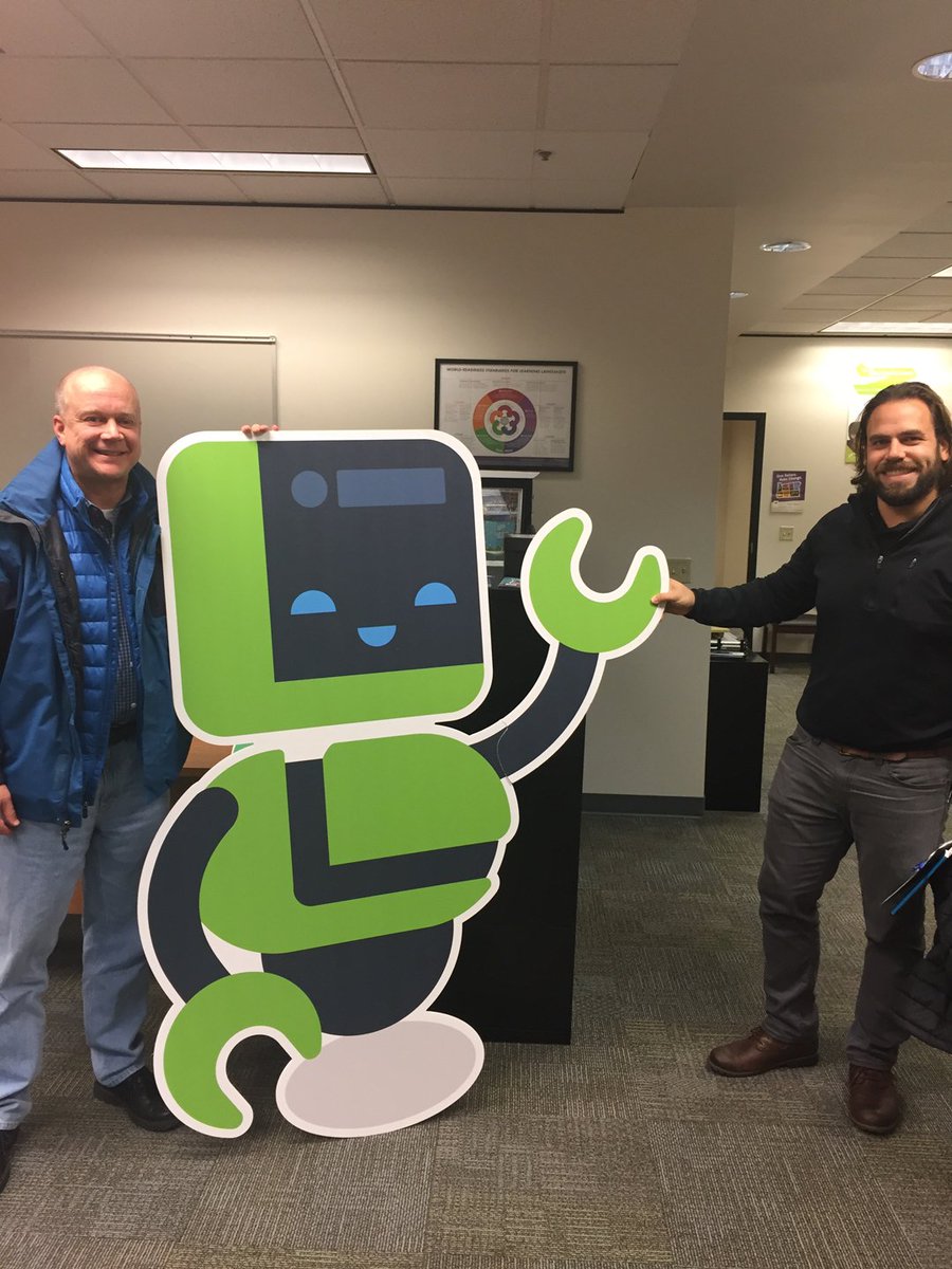 CASLS_NFLRC's tweet image. Our friends from Innovation Partnership Services came to visit yesterday! #whereslingbot #iloveCASLS #LingroLearning